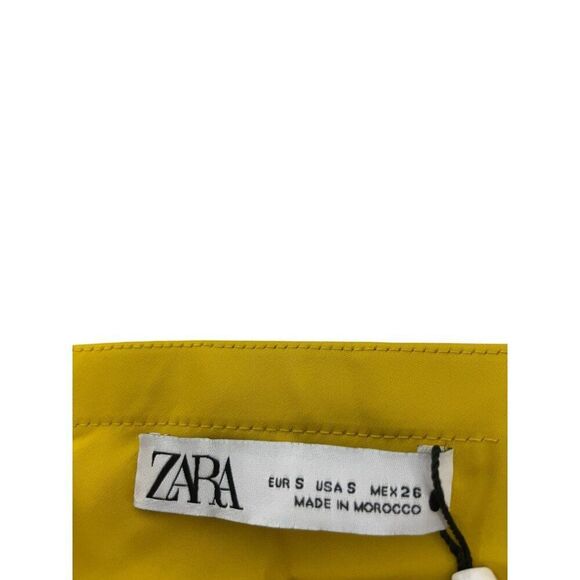 Zara Womens Maxi Dress S Yellow Strapless Draped SideZW collection 9173/488 NWT - Picture 8 of 12